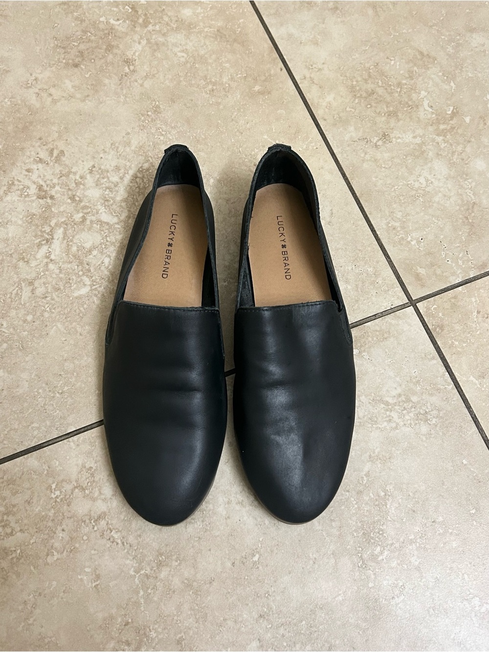 Lucky Brand Black Slip-On Women’s Loafers